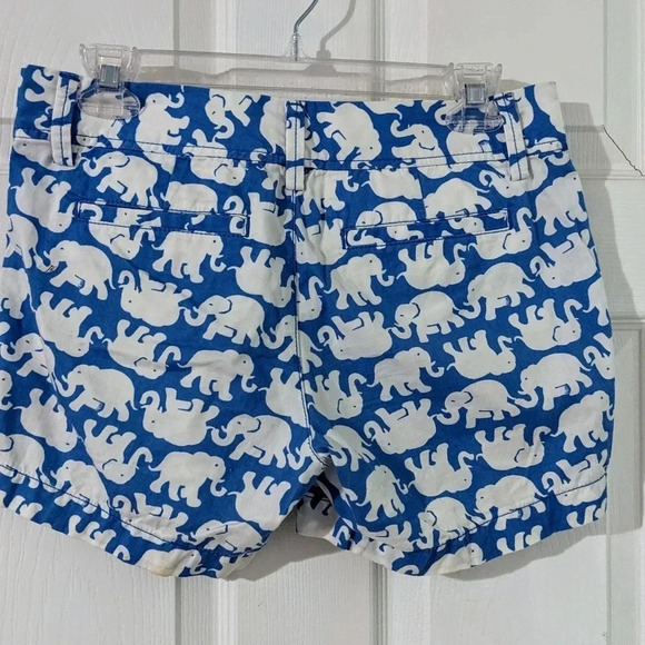 Lilly Pulitzer Blue Tusk In Sun The Callahan Short Elephant Print‎ Shorts Size 0 - Picture 4 of 8